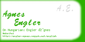 agnes engler business card